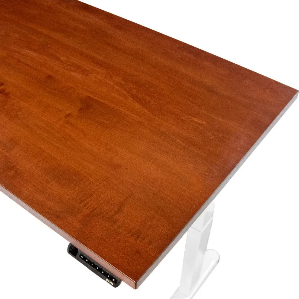 Wood Slab Desk //Solid Wood Home Office Desk with Choice of Adjustable or Fixed Base