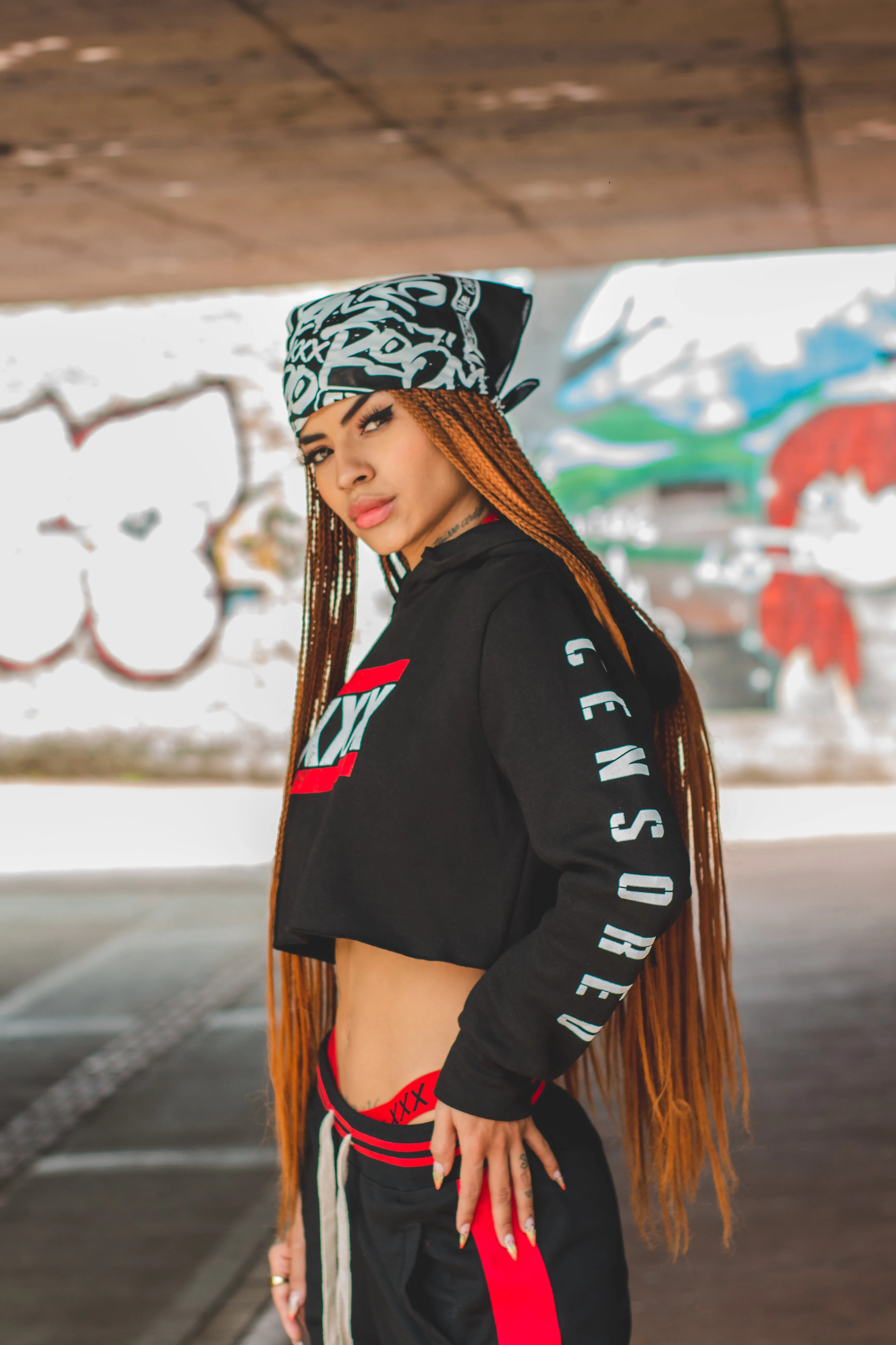 XXX - WOMENS CROPPED HOODIE