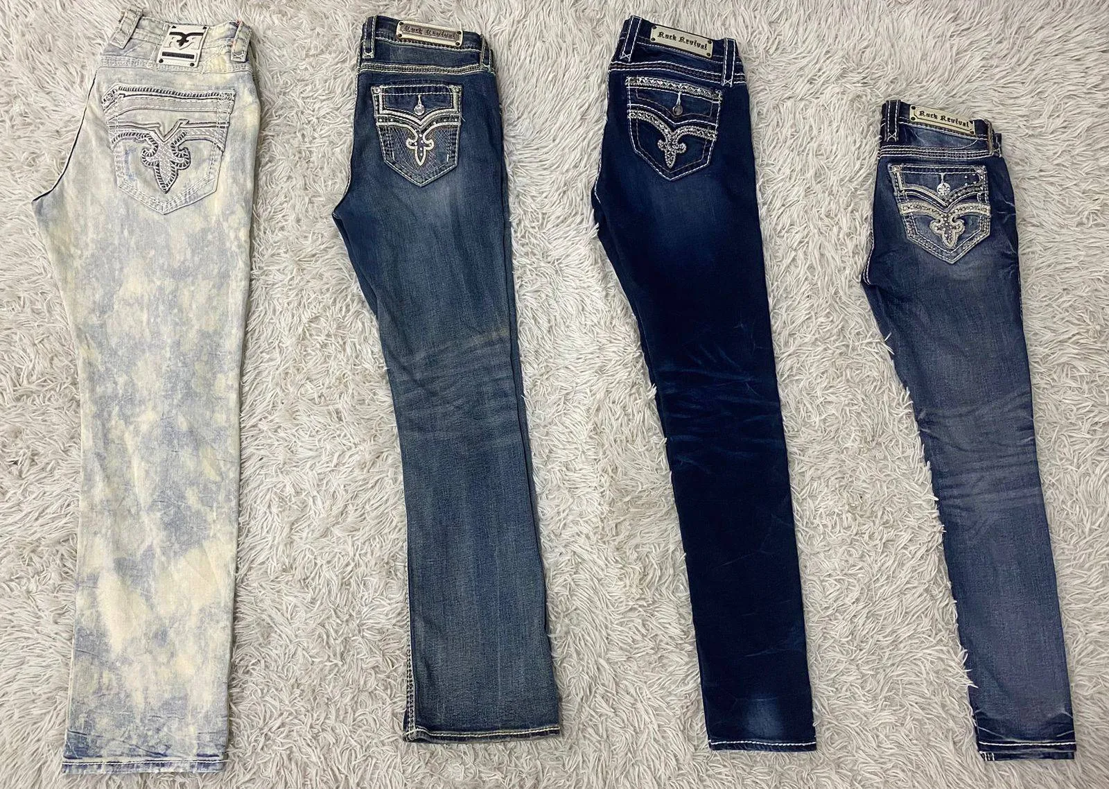 Y2k Rock & Revival Flare/Straight Leg Jeans - 11 Pcs