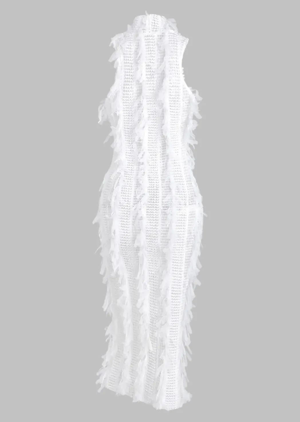 Zita Fringe Mesh Midi Dress